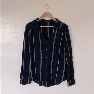 Sanctuary navy and white tunic shirt